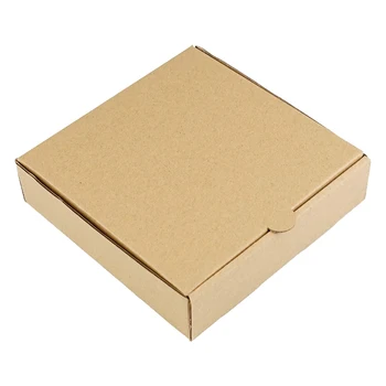 10vnt / kraft lauke pizza box 3 sluoksnių gofruotas dovanų dėžutėje nuotraukų albumas square pakuotės, dėžutės paramos pasirinktinis dydis / spausdinti logotipą