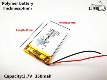10vnt Litro energijos baterija Gera Qulity 3.7 V,350mAH,402535 Polimeras ličio jonų / Li-ion baterija ŽAISLŲ,CENTRINIS BANKAS,GPS,mp3,mp4