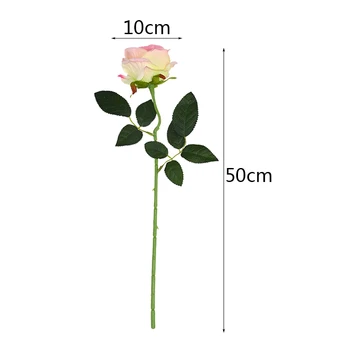 10vnt Nekilnojamojo Touch Rožių Žiedų Flanelė Gėlių Puokštė Vieną Galvos Rose Dirbtinės Gėlės Krūva, Vestuvių Dekoravimas Namų Dekoro
