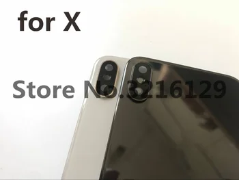 10vnt Originalus iPhone 8 8plus X XR XS max Galinio Baterijos Dangtelio Galinio Stiklo Būsto Atveju Fotoaparatas Repaor Pakeitimo Dalis