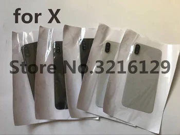 10vnt Originalus iPhone 8 8plus X XR XS max Galinio Baterijos Dangtelio Galinio Stiklo Būsto Atveju Fotoaparatas Repaor Pakeitimo Dalis