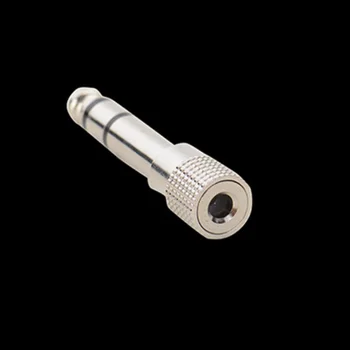 10vnt/Pak Nikeliuotas 6.35 mm Male Plug 3,5 mm Female Jungtis Ausinių Stiprintuvas Audio Adapteris