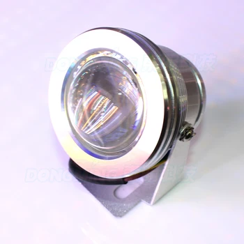 10vnt Sidabro padengti AC85-265V išgaubto objektyvo povandeninis led lemputė balta/šiltai balta povandeninių led lempų IP68 10W baseinas žibintai