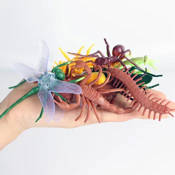 10vnt Simuliacija Gyvūnai Modelis Vabzdžių Girdi Mantis Ant Dragonfly Bičių Skorpionas Veiksmų Skaičiai Gyvūnų Modelio, Apdailos, Žaislų, Dovanų