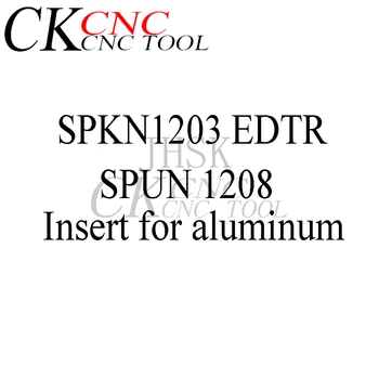 10vnt SPKN1203 EDTR SUSUKTŲ 1208 aliuminio karbidas įterpti pjovimo staklės tekinimo įrankiai, SPKN 1203 peilis