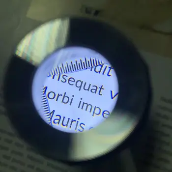 10X didinamasis stiklas Loupe Objektyvas su Skale LED Šviesos Nešiojamą Skaityti Valdos Metalo Didinamojo Stiklo, tekstilės spausdinti papuošalai remontas