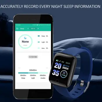116 PLUS Smart Apyrankę Žiūrėti Bluetooth 4.2 Širdies ritmo/Deguonies BloodPressure SportFitness Tracker Smart Vandeniui Žiūrėti