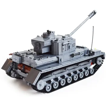 1193Pcs Karinės Didelis Tankas Panzer IV Modelis Statybinių Blokų Rinkinius Armijos WW2 Brinquedos Plytų Rinkinys Švietimo Žaislai Vaikams