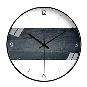 [12 colių 30cm] Šiaurės silent laikrodis paprastas modernus laikrodis sieninis laikrodis medienos grūdų spalvų mados kūrybos sienos Žiūrėti