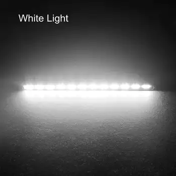 12 Led Super Bright White DRL Automobilio Juostelės Šviesos 7030 LED Dienos Šviesos važiavimui Priešrūkinis Žibintas SMD Žetonų, Auto Reikmenys, DC 12V