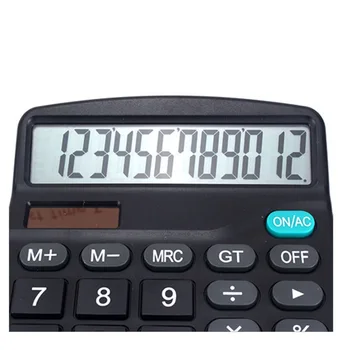 12 Skaitmenų Stalas Skaičiuoklė Didelės Apskaitos Mygtukai Finansų dideliais mygtukais spalva Įrankis Verslo Juoda dydis M-28