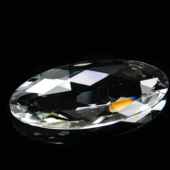 120MM Ovalo formos Briaunuotas Crystal Prism Liustra Kristalai, Pakabukas Aišku, Suncatcher Vaivorykštė Maker 