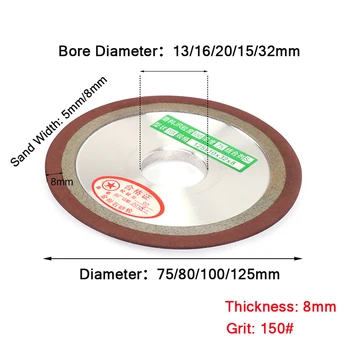 125/150/180/200mm deimantinių šlifavimo diskų galandimo Deimantų Šlifavimo Rato Volframo Plieno Frezavimo Įrankis Metalo Karbido
