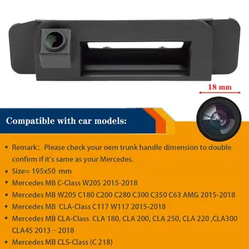 1280x720p Galinio vaizdo Atbuline kamera skirta Mercedes-Benz C Klasė W205 C180 C200 C280 C300 C350 C63 CLA C117 CLA250 CLA260 CLA45