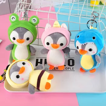 12CM Mielas Pingvinas Įdaryti Pakabukas Raktų Grandinės Gyvūnų Pliušiniai Žaislai Lėlės Vaikas Mažas Mini Pliušiniai Žaislai Vaikams, Kūdikiams Kalėdos Dovanas