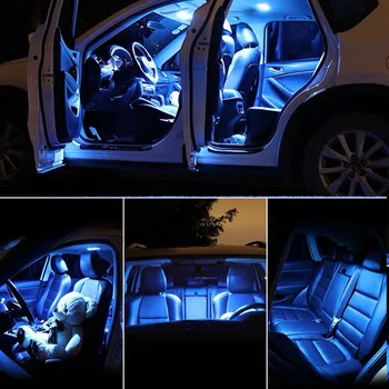 12pcs Canbus LED žibintai, Automobilių lemputės Volkswagen VW POLO 6N 6N2 9N 9N3 6R 1995+ Hečbekas LED Interjero žemėlapis dome šviesos rinkiniai
