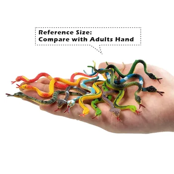 12pcs Modeliavimas mini snake statulėlės Roplių Gyvūnų modelio, namų dekoro miniatiūriniai pasakų sodo puošmena priedai šiuolaikinės statula