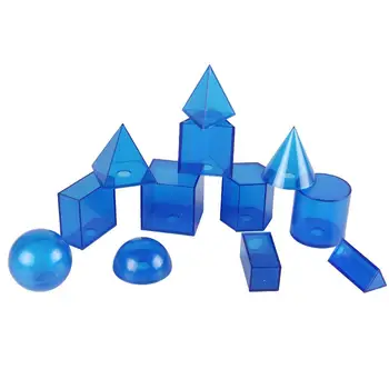 12Pcs/Set Studentams, Vaikams, Geometrinis Kietasis Modelio Skaidrios 3D Geometrinis Kietasis Modelis, Nuimamas Mokymo priemonių Tiekimo Žaislas