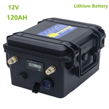 12v 120ah ličio baterija 12V ličio 120AH baterija su USB greito įkrovimo laivų sraigtus, žuvų ieškiklis，LED lempos