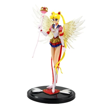 13-18cm 3styles Sailor Moon Tsukino Sparnus Pyragas Apdaila PVC Veiksmų Skaičius, Surinkimo Modelis Žaislas Lėlės Gimtadienio Dovanos mergaitė