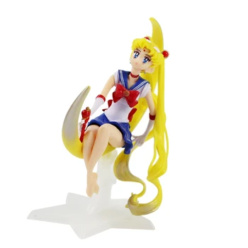 13-18cm 3styles Sailor Moon Tsukino Sparnus Pyragas Apdaila PVC Veiksmų Skaičius, Surinkimo Modelis Žaislas Lėlės Gimtadienio Dovanos mergaitė