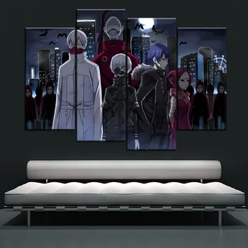 13 Stilių Japonijos Anime Tokyo Pabaisa 4 Vnt Modulinės Nuotraukas Plakatas Sienos Menas Namų Dekoras Drobė HD Spausdinti Paveikslai Namo Apdaila