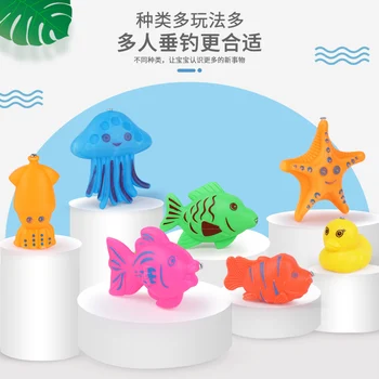 13 VNT Žuvų Žaislai Plastikinių Magnetinių Žvejybos interaktyvus Žaidimas Vaikams, Žaislai Vaikams, Žuvų Kūdikių Vonia Dovanos