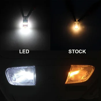 13 x Balta Klaida Nemokama Automobilių LED Licenciją Plokštelės Krovinių Skaityti Dome Mandagumo Kosmetinis Veidrodėlis Lemputes Paketą Rinkinys 2007-2010 m. 