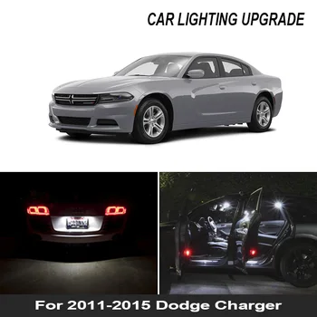 13pcs Canbus Baltas Automobilis LED Lemputės Interjero Rinkinys 2011-M. Dodge Įkroviklis Žemėlapis Dome Kamieno Licencijos Plokštės Lempos Šviesa