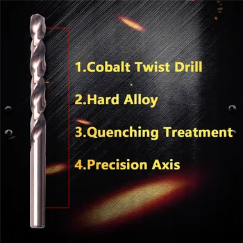 13pcs/set Metalo Gręžimo Twist Drill Bit 1.5 mm, 6,5 mm Skersmens greitapjovio Plieno Twist Gręžimo Sraigės Tiek Elektros Gręžimo