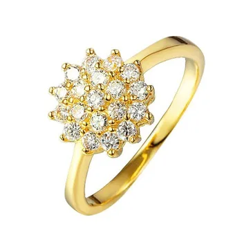 14 KARATŲ Geltonasis Auksas 1.5 Karatų Deimanto Žiedas Moterims Prabangių Sužadėtuvių Bizuteria Anillos Akmuo, 14 karatų Aukso ir Deimantų Vestuvinis Žiedas