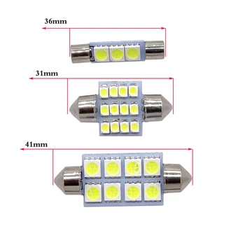 14 Vnt. LED Interjero Priešrūkiniai Žibintai Lemputės Rinkinys Automobilio Salono Šviesa Priekiniai Priešrūkiniai Lempos Skaitymo Šviesa 