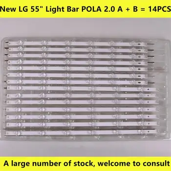 14 VNT/set LED apšvietimo juostelės juosta LZ55O1LCEPWA A B LG 55 colių TV 55LN5400 55LN5200 INNOTEK POLA2.0 55 R L tipo