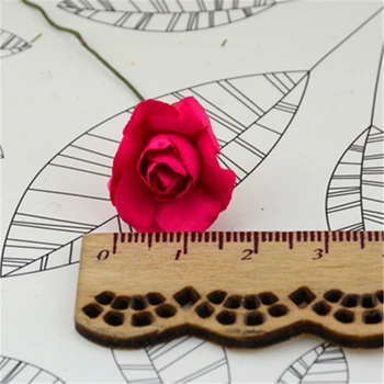 144pcs 1,5 cm Mini Dirbtinio Mini Popieriaus Rožių Puokštė 