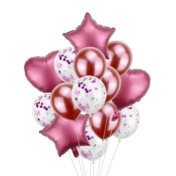 14pcs konfeti chromuotas balionas vestuvių dekoravimas žvaigždžių aliuminio folija balionas gimtadienio apdailos baby shower