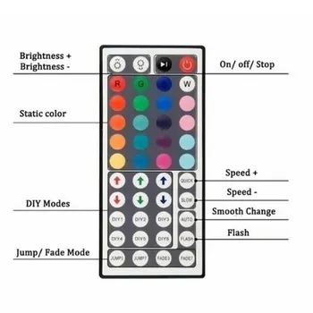 15 Metrų 600 Apšvietimas Ne vandeniui RGB Spalvos-keičiasi Gaiviųjų LED Šviesos su 44-raktas Centrinis Valdiklis SMD3528