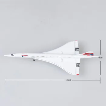 15CM Lėktuvo 1:400 Concorde Oro Britų 1976-2003 Aviakompanija modelis Diecast Lydinio lėktuvas su važiuoklės bazė Vaikai Plokštumos Žaislai