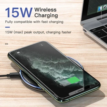 15W Belaidis Kroviklis, Skirtas Samsung Galaxy S10+ Pastaba Qi Greitai Wireless Charging Pad 