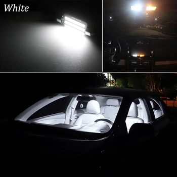 15X Baltos spalvos Klaidų Canbus LED interjero Žemėlapis Dome Kamieno Šviesos+Licenciją Plokštelės Lempa, Rinkinys, skirtas 
