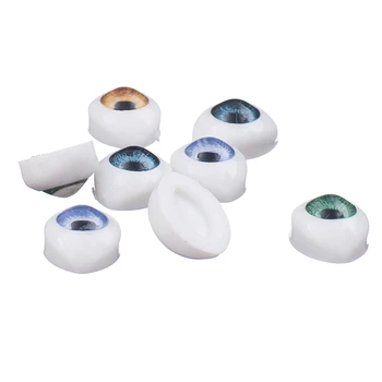 16 Vienetų Plastikinių Ovalo formos Akių Obuolius Kaukėms Lėlės Lokys Žaislas Priėmimo 5mm, 6mm