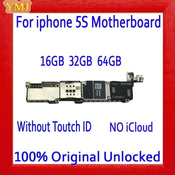 16gb / 32gb / 64gb iphone 5S Plokštė, Original atrakinta iphone 5S Mainboard be Touch ID Nemokamas Pristatymas