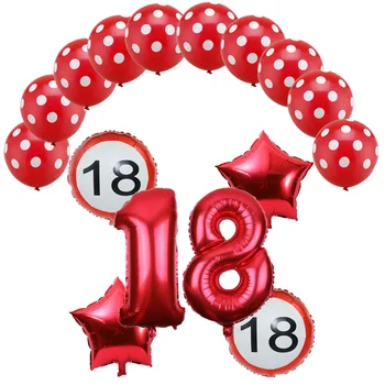 16pcs/set 32inch skaičius 18 30 40 50 60-ųjų metinių Dieną Balionas globos cumpleanos infantiles gimtadienio dekoro adul balionai