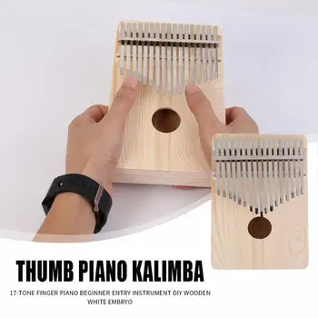 17 Klavišą Pirštu Kalimba Tradicinių Afrikos Melstis Medienos Piršto Kalimba Nykščio Fortepijonas Kišenės Dydžio Klaviatūra Muzikos Instrumentas
