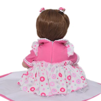 17Inch Kolekcines Minkšto Silikono Reborn Baby Lėlės 42 cm Realistiškas Kūdikiams Atgimsta Menina Žaislas, antklodė, vaikams Gimtadienio Dovanos