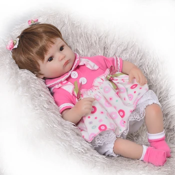17Inch Kolekcines Minkšto Silikono Reborn Baby Lėlės 42 cm Realistiškas Kūdikiams Atgimsta Menina Žaislas, antklodė, vaikams Gimtadienio Dovanos