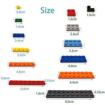 180PCS/daug Blokai Žaislai Aukštos 1x1Dots 16Color Plytų Dydžio Suderinamas Su lego 