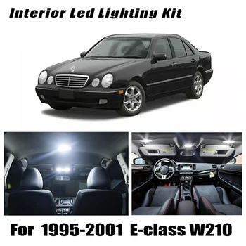 19pcs LED Licencijos numerio ženklo žibintas + Vidaus apšvietimo Komplektas 1995-2001 Mercedes Mercedes-Benz E klasės W210 Universalas Sedanas E420 E320