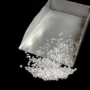 1CT krepšys DF balta spalva 0,9 mm 2,9 mm mažo dydžio, sintetinių moissanites apvalios formos prarasti akmens padaryta NAK