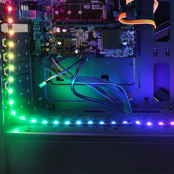 1M 30/60leds WS2812 WS2812B LED Juostelės Šviesa LED Simfoninis Valdiklis SATA Sąsaja PC Kompiuterio korpuso Apdaila