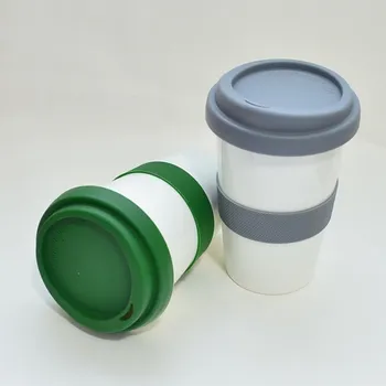 1pc dangtelius su 1pc rankovėmis komplektas (be cup) vandens puodelį silikono Šilumos izoliacija rankovės su dangteliais rinkinys Keramikos taurė plumyl